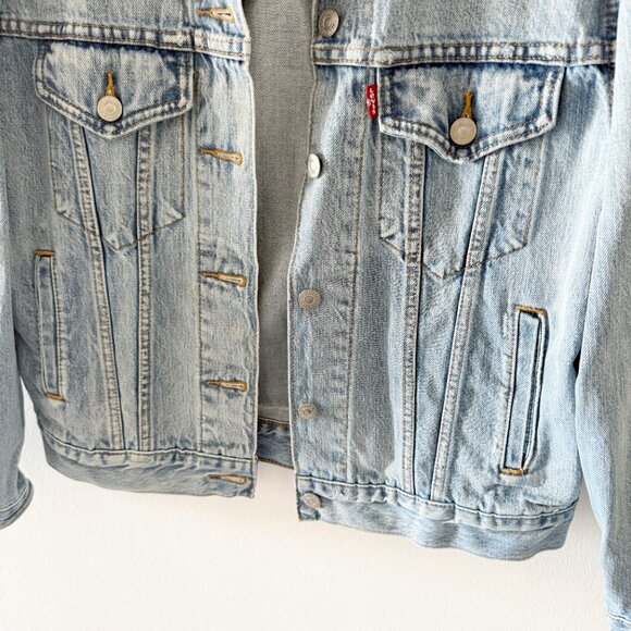 Levi's Women's Ex Boyfriend Denim Jacket Light Wash Size Small (S) - Picture 4 of 5